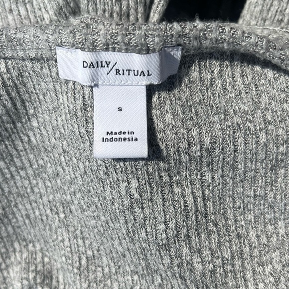 Comfy Chic Heather Gray Sleeveless Midi Dress Daily Ritual Sz Small - Picture 5 of 6